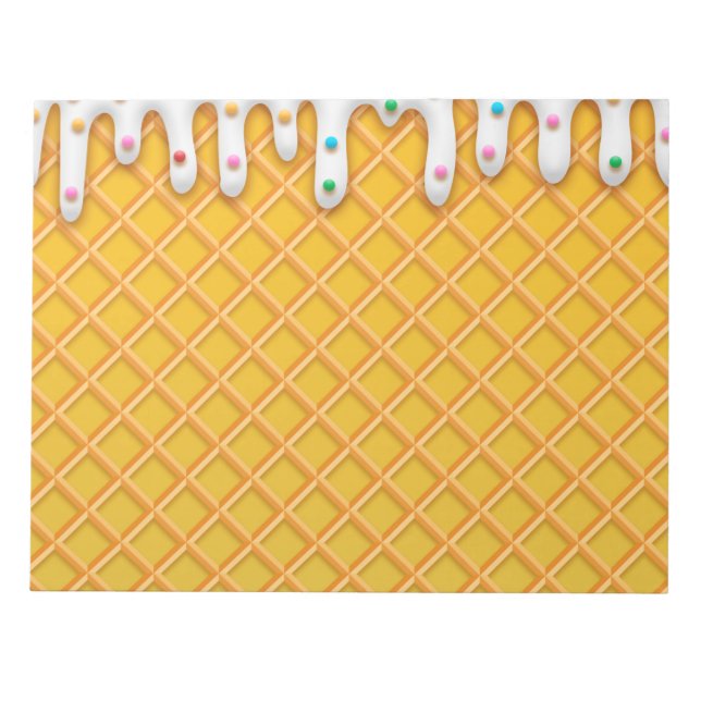 Ytkrämp, våffelklump med sprinkler anteckningsblock (Framsida)