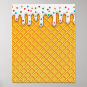 Ytkrämp, våffelklump med sprinkler poster
