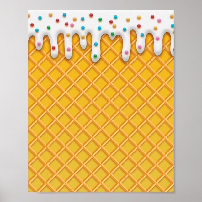 Ytkrämp, våffelklump med sprinkler poster (Framsidan)