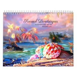 Ytlig liggande färglös naturfärg Fantasy-målning Kalender