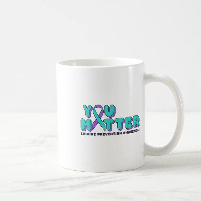 Ytlighet för självmordsförebyggande åtgärder Teal  Kaffemugg (Höger)