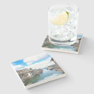 Ytmålning av Michigan Fish Town Stenunderlägg