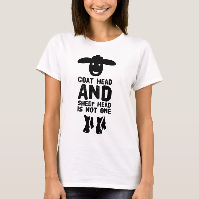 Ytnota för gethuvud, fjällhuvud, med svart text t shirt (Framsida)