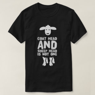 Ytnota för gethuvud, fjällhuvud med vit text t shirt