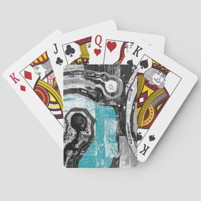 Ytström - Abstrakt flöde & Strukturkort Casinokort (Baksidan)