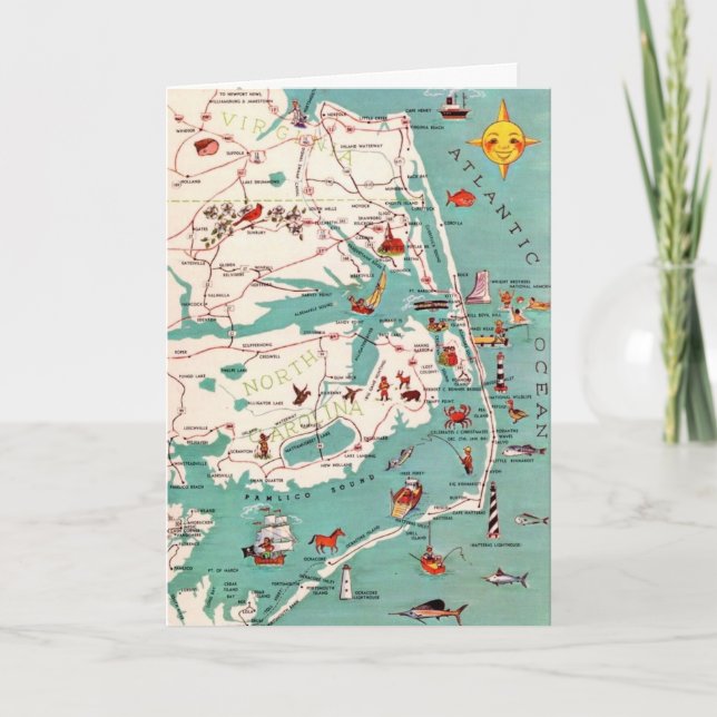 Ytterbankarnas stränder Greeting Card Kort (Framsida)