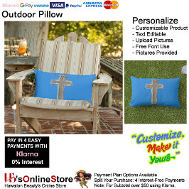 Ytterkudde med blå bakgrund lumbarkudde