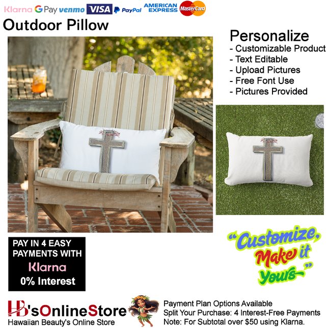 Ytterkudde med vit bakgrund lumbarkudde (Cross Outdoor Throw Pillow with White Background.)