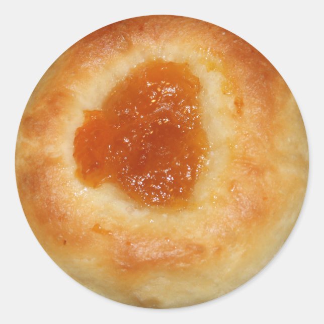 Ytterligare Apricot Kolache-dekaler Runt Klistermärke (Framsida)