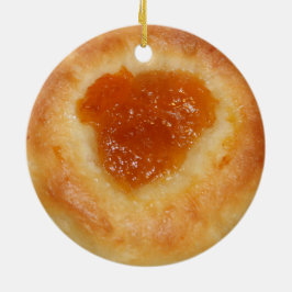 Ytterligare Apricot Kolache-ornament Julgransprydnad Keramik