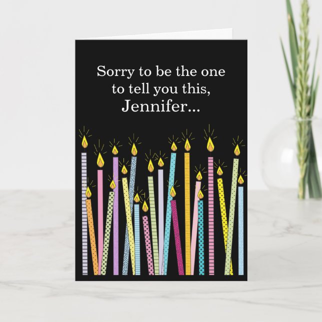 Ytterligare en födelsedag som blir gammal Personli Kort (Framsida)