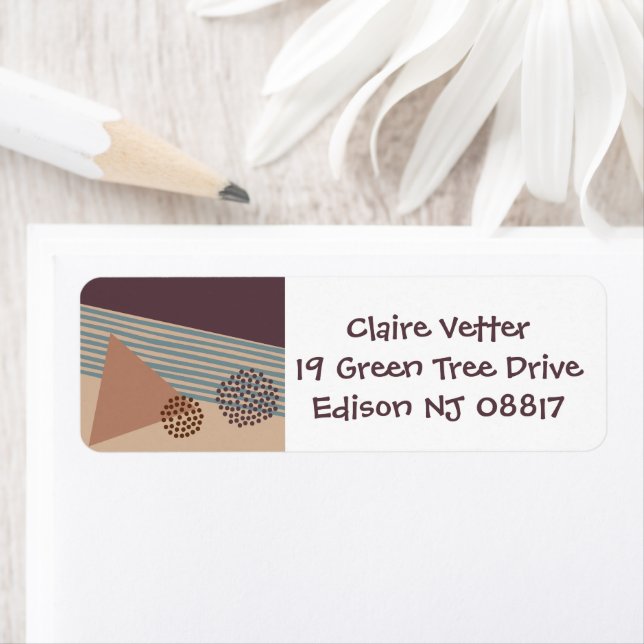 Ytterligare en modern Abstrakt i mitten av århundr Returadress Etikett (Insitu)