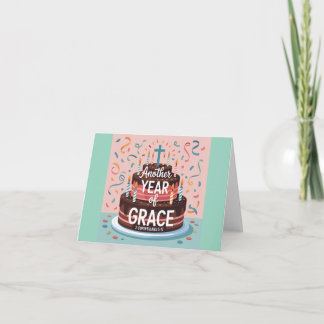 Ytterligare ett år av Grace Christian Birthday Kort