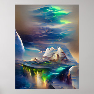 Ytterligare land Ice och Sea Poster