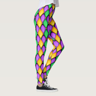 Ytterligare Mardi Gras Diamonds Pop Mode Leggings