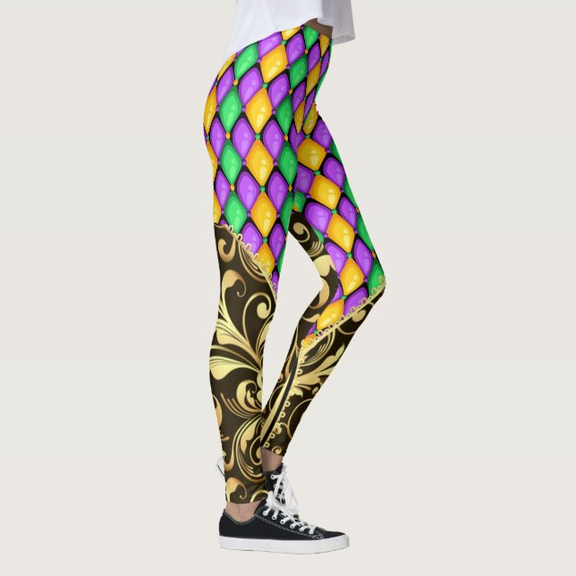 Ytterligare Mardi Gras Diamonds Pop Mode Leggings (Höger)