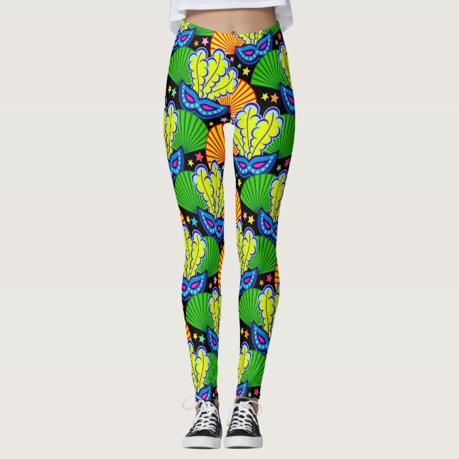 Ytterligare Mardi Gras Pop Mode Leggings (Framsida)