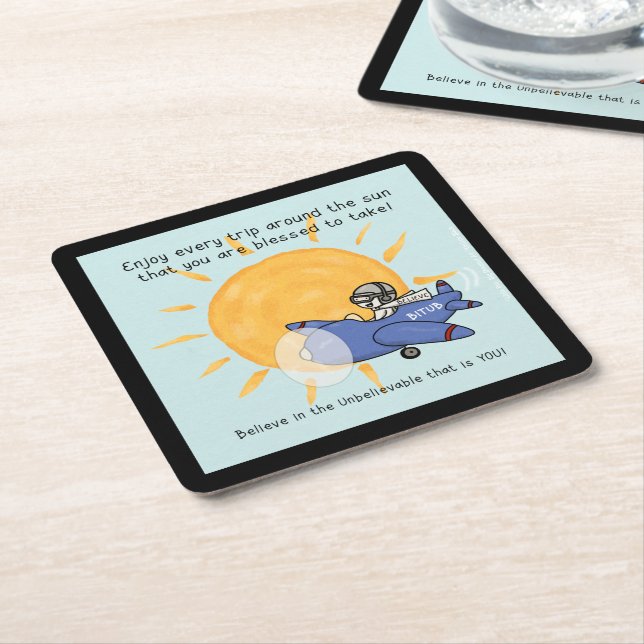 Ytterligare Resa runt Sol Underlägg Papper Kvadrat (Vinklad)