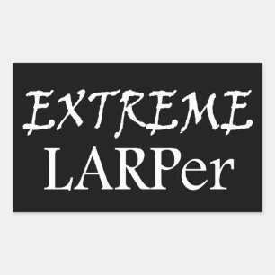Ytterlighet Larper Rektangulärt Klistermärke