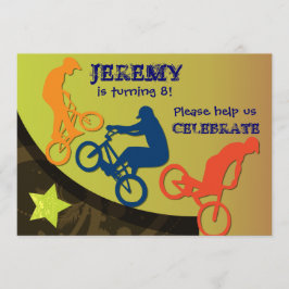 Ytterlighet som cyklar beställnings- inbjudningar