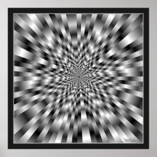 Ytterligheten rusar optisk illusion poster