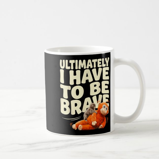 Ytterst måste vara modig rolig baby apa kaffemugg (Höger)