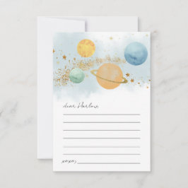 Yttersta rymden födelsedag tids kapsel kort