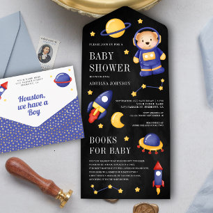 Yttersta rymden Teddybjörn Astronaut Svart Baby Sh