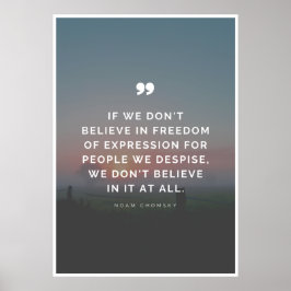 Yttrandefrihet citerat av Noam Chomsky Poster