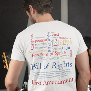 Yttrandefrihetfri press för första rättelse t shirt
