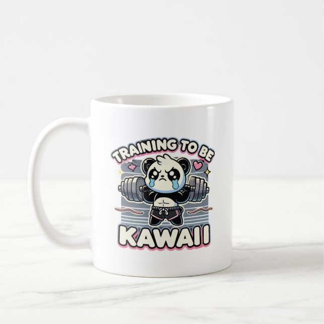 Ytträning av Gym Panda för att vara Kawaii Cute An Kaffemugg (Vänster)