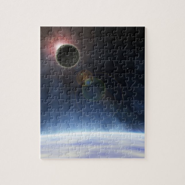 Yttre atmosfären på planeten jorden pussel (Vertikal)