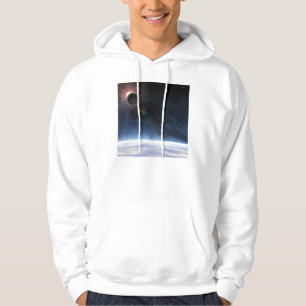 Yttre atmosfären på planeten jorden sweatshirt med luva