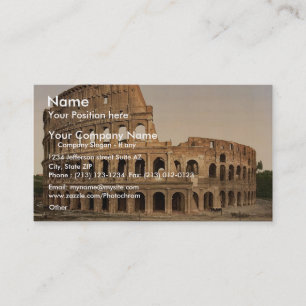 Yttre av coliseumen, Rome, italienklassiker Phot Visitkort