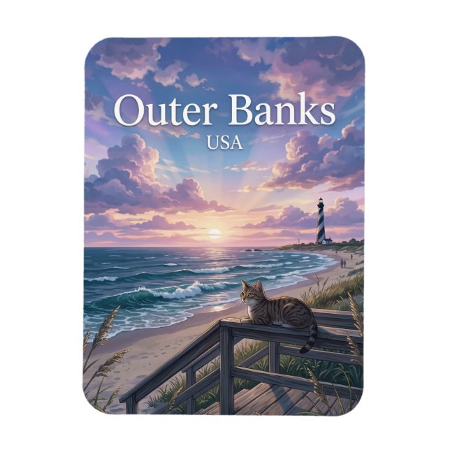 Yttre banker North Carolina Magnet (Vertikal)