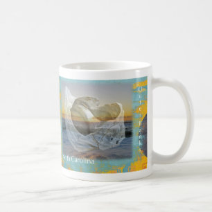 Yttre Banker North Carolina Seashell och Surfa Kaffemugg