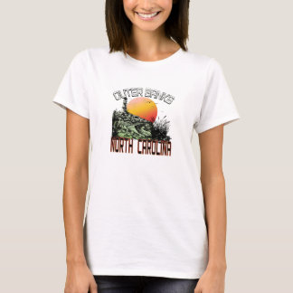 Yttre banker North Carolina Vintage fyr solen T Shirt