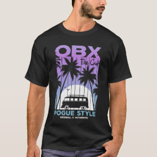 Yttre Banker OBX Den skurna Pogue Stil Surfer van T Shirt