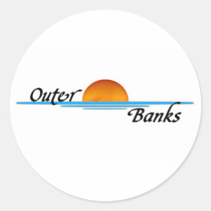 Yttre banker runt klistermärke
