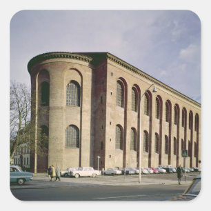 Yttre beskåda av Aulaen Palatina, byggd c.310 Fyrkantigt Klistermärke