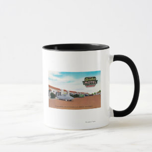 Yttre beskåda av Avalon MotelFresno, CA Mugg