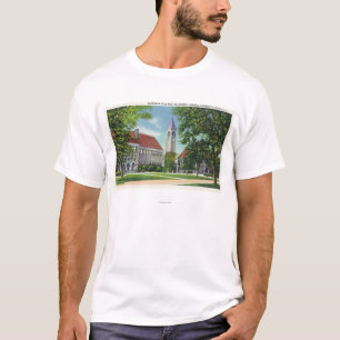 Yttre beskåda av Boardman Hall och bibliotek T-shirt