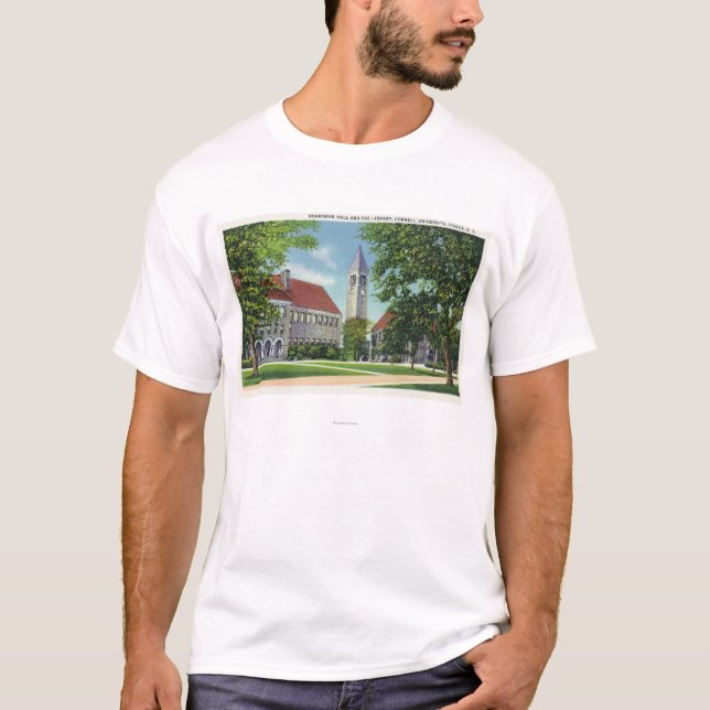 Yttre beskåda av Boardman Hall och bibliotek T-shirt (Framsida)