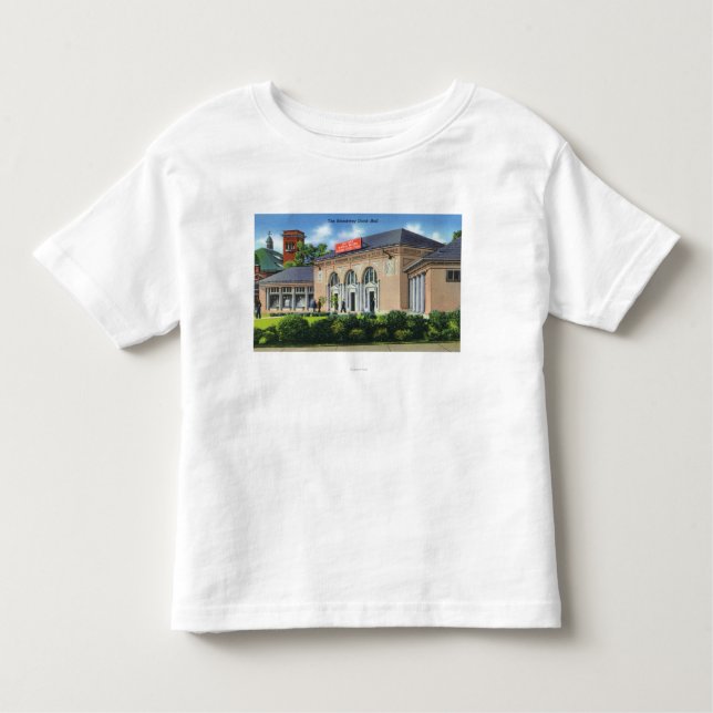 Yttre beskåda av den Broadway drinken Hall T-shirt (Framsida)