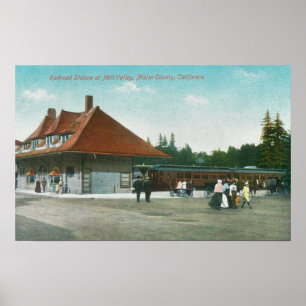 Yttre beskåda av den järnväg stationen poster