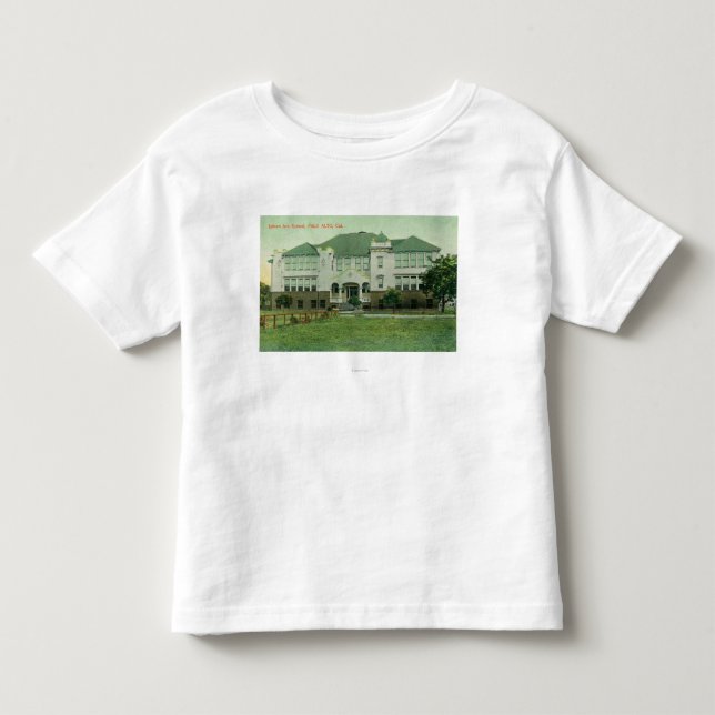 Yttre beskåda av den Lytton avenyn skolar T-shirt (Framsida)