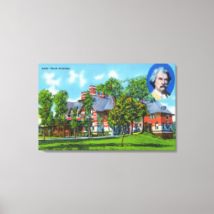 Yttre beskåda av den Mark Twain minnesmärken Canvastryck