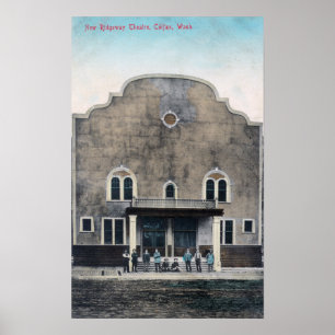 Yttre beskåda av den nya Ridgeway theatren Poster