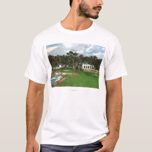 Yttre beskåda av den Pebble Beach logen & T-shirt