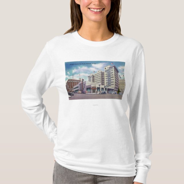 Yttre beskåda av den Portland centralbussen Tee Shirt (Framsida)
